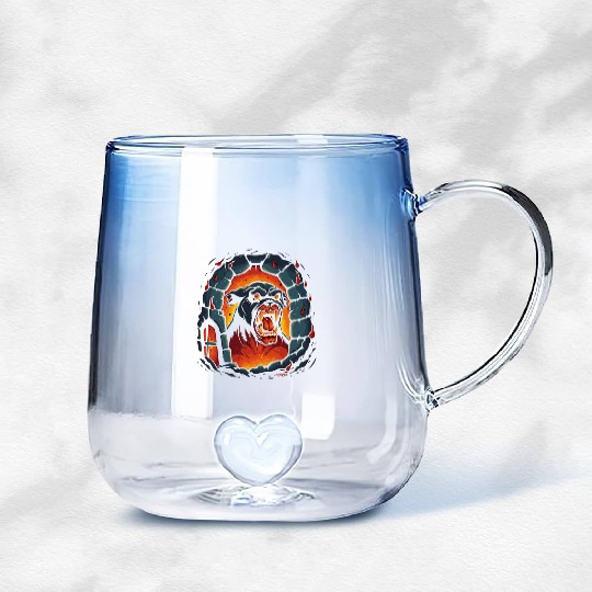 Hellhound: Dog of the Hell Dungeon Gradient Glass Mugs