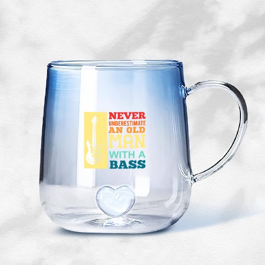 Music Lover With Bass Gradient Glass Mugs