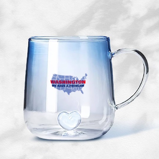 Washington We Have A Problem Gradient Glass Mugs