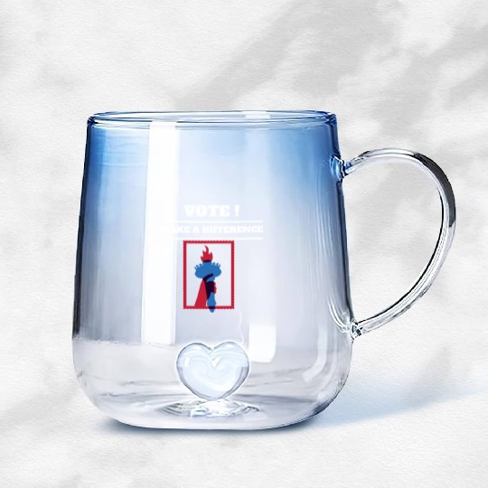 Vote For Liberty and Freedom Gradient Glass Mugs
