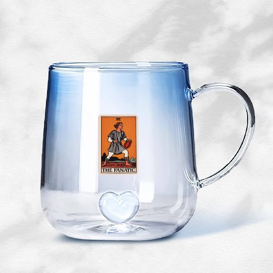 The Fanatic Fantasy Football Tarot Card Football Gradient Glass Mugs