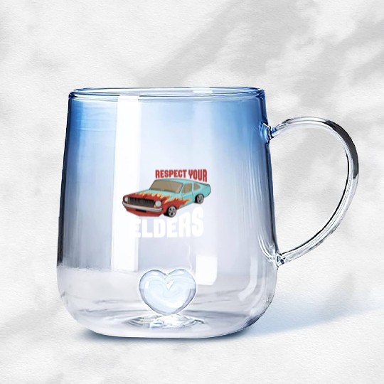 Funny Car Guy 2 Gradient Glass Mugs