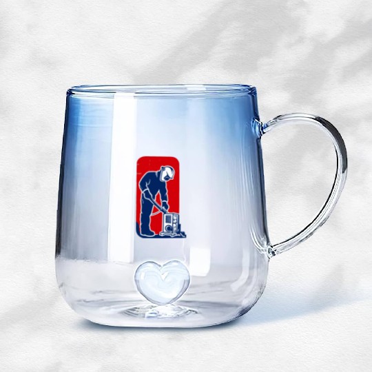 major league welder sticker Funny Welder League Gradient Glass Mugs