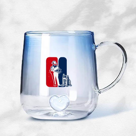 major league welder sticker Iconic Welder Design T Gradient Glass Mugs