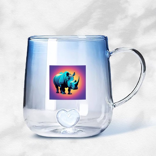 Rhinoceros - 03 Gradient Glass Mugs