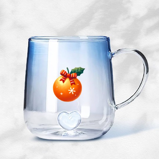 Merry Christmas, Christmas Vintage Gradient Glass Mugs
