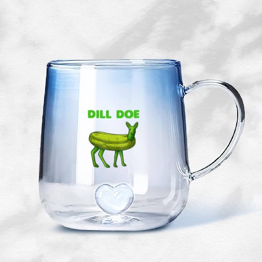 Dill Pickle Funny Graphic Gradient Glass Mugs