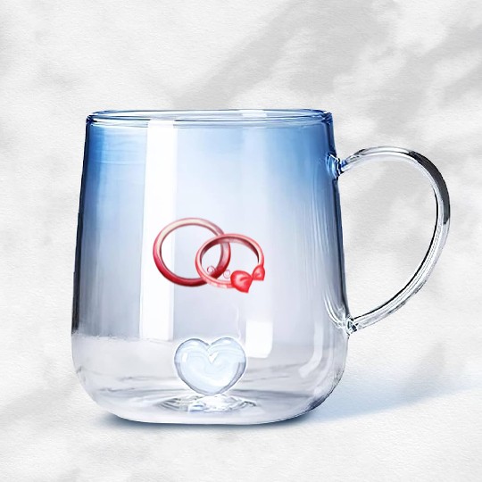 Valentines Retro, Valentine Day Gradient Glass Mugs