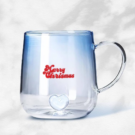 Snowflakes, Smiles, and Santa Claus :Christmas Gradient Glass Mugs