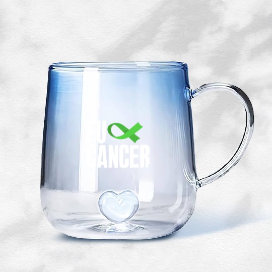 Non-Hodgkin Lymphoma Awareness Fuck Cancer Gradient Glass Mugs