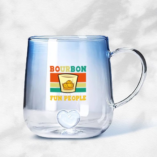 Bourbon Magic Brown Water For Fun People - Whiskey Gradient Glass Mugs