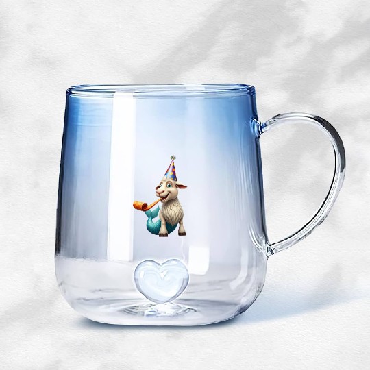 Party Animal Capricorn Gradient Glass Mugs
