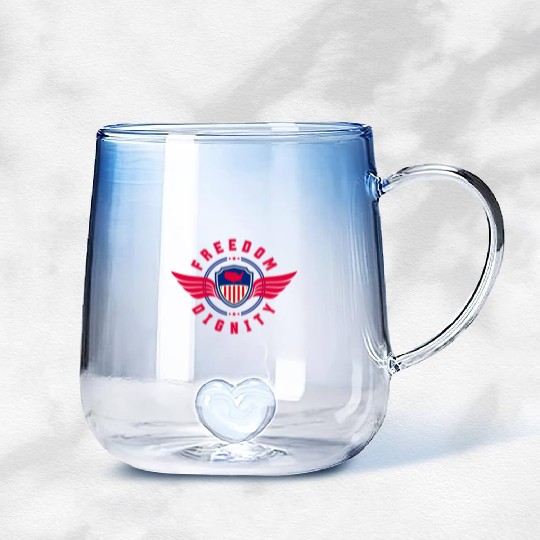 Freedom and Dignity Gradient Glass Mugs