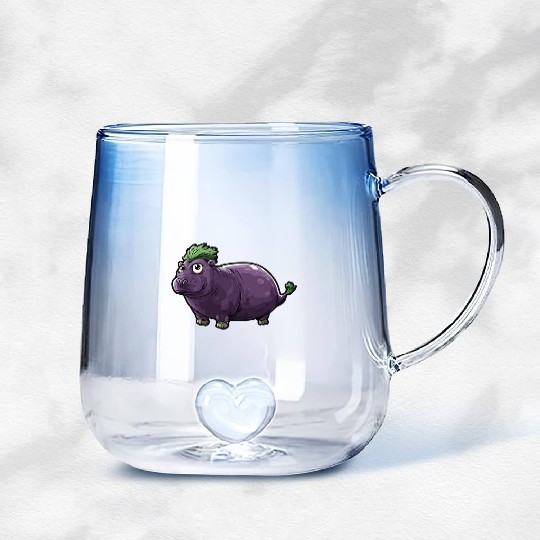 Hip Eggplant Gradient Glass Mugs