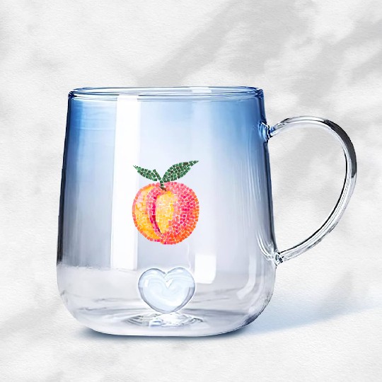 Peach Magic In The Mosaic Gradient Glass Mugs