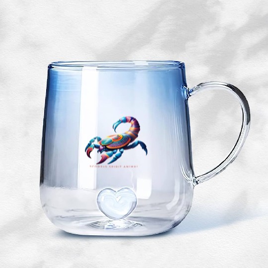 Scorpio Spirit Animal Scorpion Alebrije Male Gradient Glass Mugs