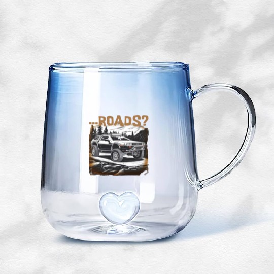 Off-road Delorean Gradient Glass Mugs