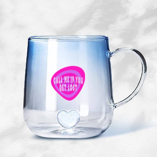 Call me if you get lost Gradient Glass Mugs