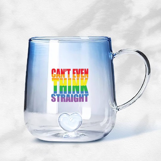 Pride LGBTQ Pride Rainbow Pride Gay Pride LGBTQ Gradient Glass Mugs