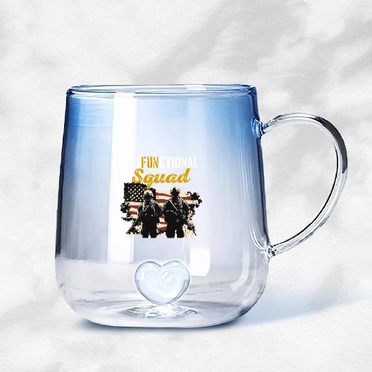 Dysfunctional Veteran Dysfunctional Squad Gradient Glass Mugs