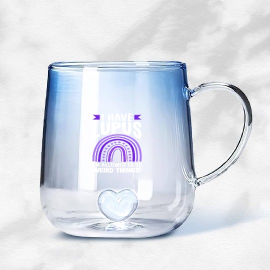 Lupus Awareness I Have Lupus Do Weird Things Gradient Glass Mugs