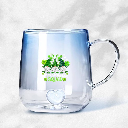 Shenanigans Squad St Patricks Day Gnomes Irish Gradient Glass Mugs