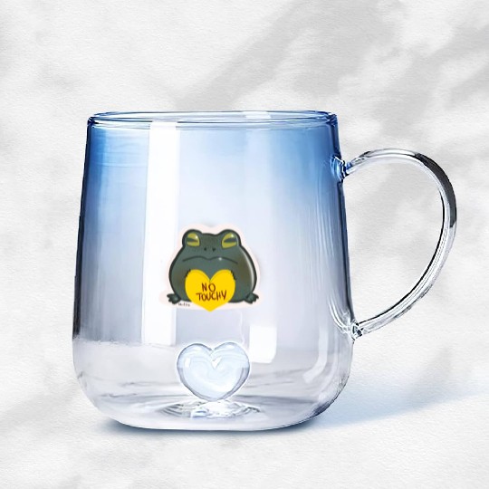 NO Touchy! Grumpy toad. Gradient Glass Mugs