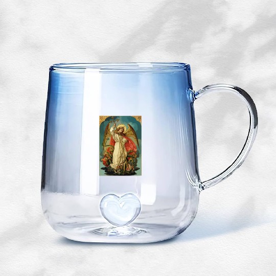 Saint Michael the Archangel Gradient Glass Mugs