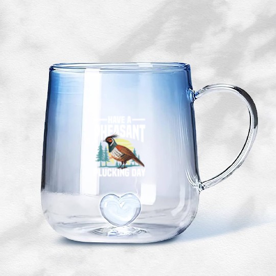 Pheasant Hunting for Hunters Gradient Glass Mugs