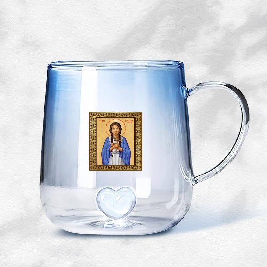 St Kateri Tekakwitha Lily of the Mohawks Catholic Gradient Glass Mugs
