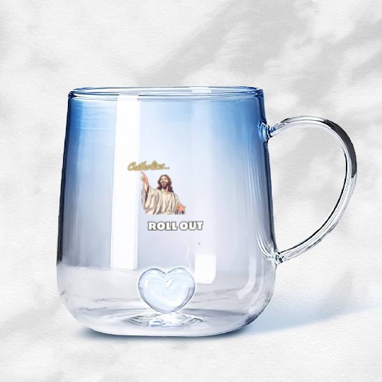 Catholics Roll Out- Jesus Transformer Gradient Glass Mugs