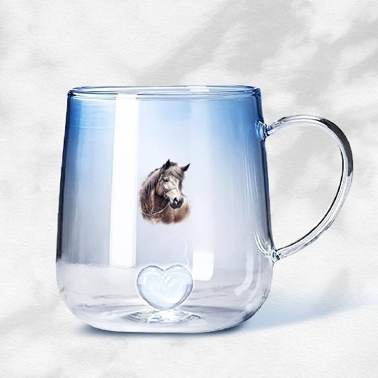 The wild horse Gradient Glass Mugs