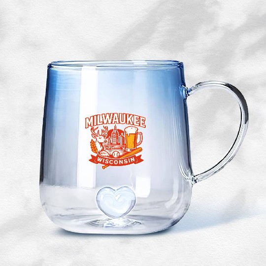 Milwaukee Wisconsin Gradient Glass Mugs