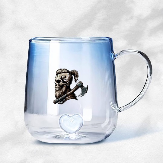 Viking Warrior Man Odin Thor Norman Walhalla Gradient Glass Mugs