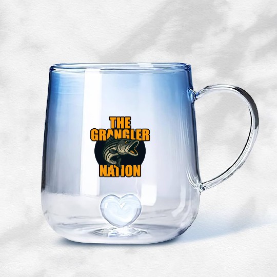 Grangler Nation (Striped Bass) Gradient Glass Mugs