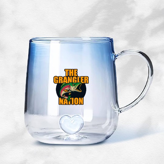 Grangler Nation (Rainbow Trout) Gradient Glass Mugs