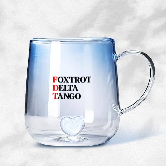 Foxtrot Delta Tango Gradient Glass Mugs