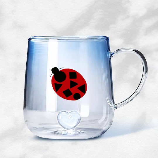 Ladybug insect Excepcionalis Gradient Glass Mugs