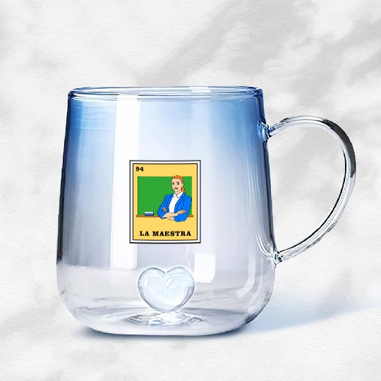 Mexican Lottery La Maestra Gradient Glass Mugs