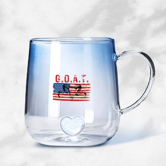 american flag Gradient Glass Mugs