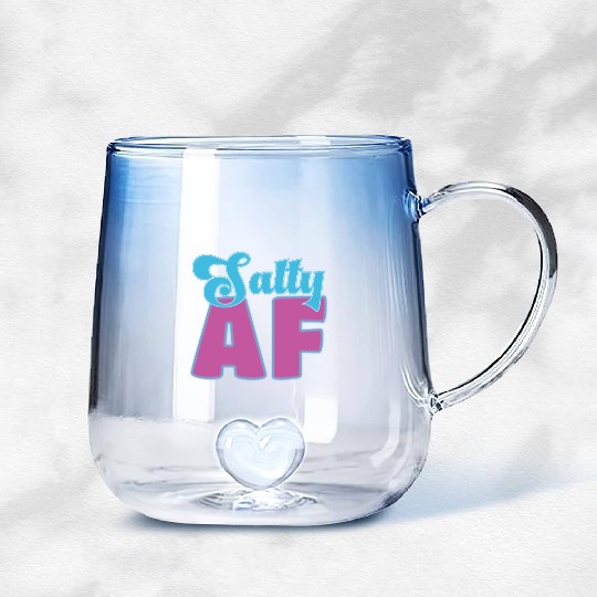 Salty AF – Bold, Beachy, and Unapologetically Chil Gradient Glass Mugs