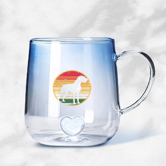 Retro Vintage Great Dane Dog Lover Gifts for Men Gradient Glass Mugs