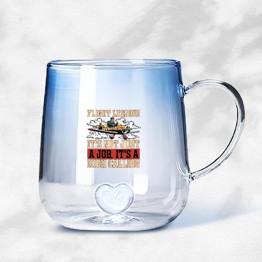 Flight Instructor Flight Lessons It's Aviation Gradient Glass Mugs