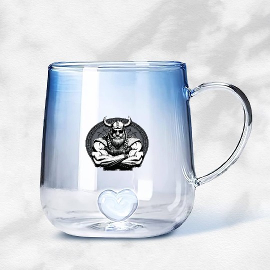 Viking Warrior Man Odin Thor Norman Walhalla Gradient Glass Mugs