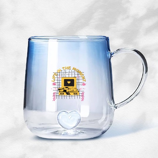 Live In The Moment Gradient Glass Mugs