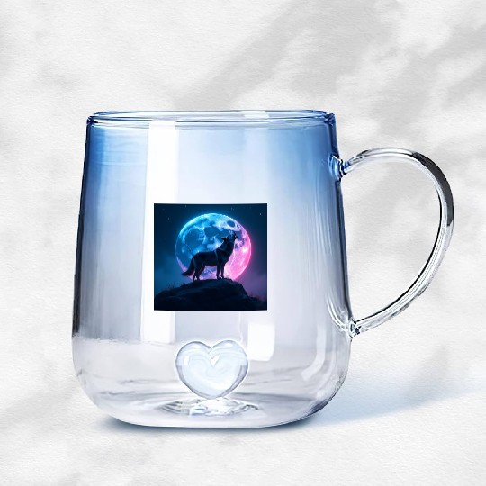Howl of the Neon Moon Gradient Glass Mugs