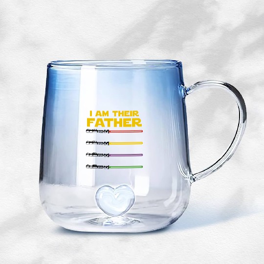 I Am Their Father Gradient Glass Mugs