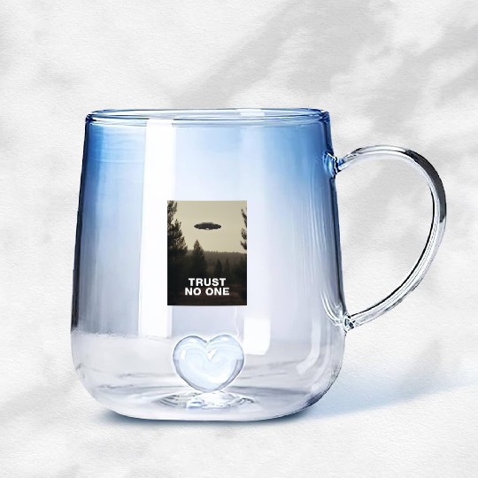 Trust No One/The X-Files poster, S01E24 1994 Gradient Glass Mugs