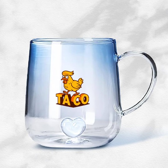 TACO – Trump Always Chickens Out Gradient Glass Mugs