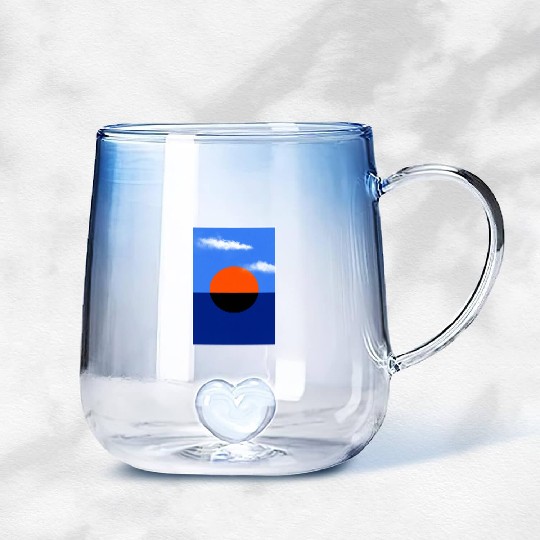 Bauhaus Summer Horizon Gradient Glass Mugs
